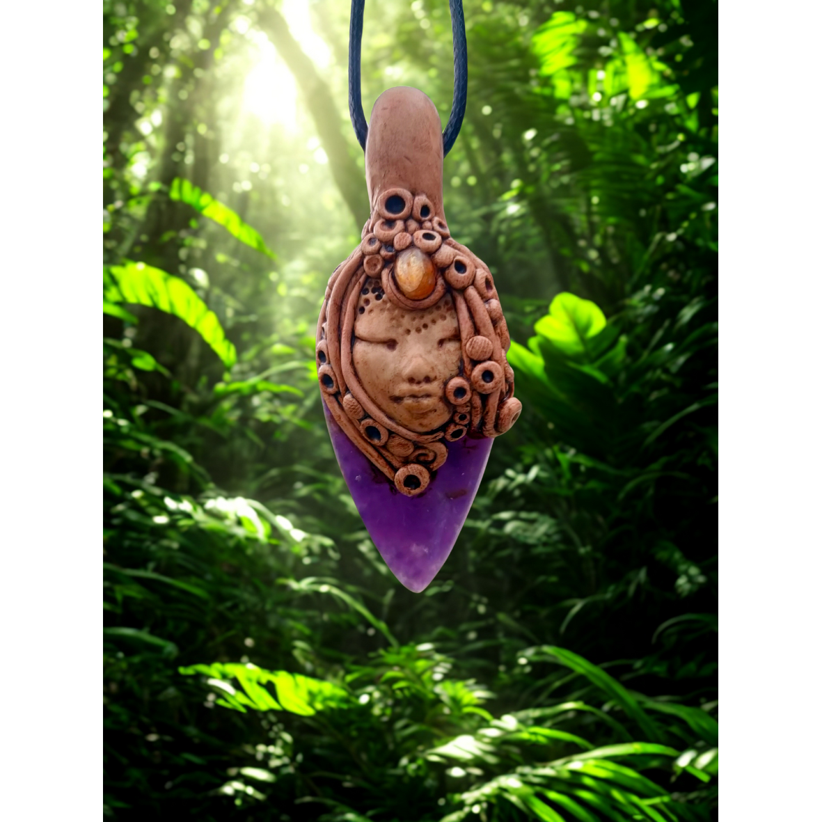 Violet Embrace Crystal Keeper pendant