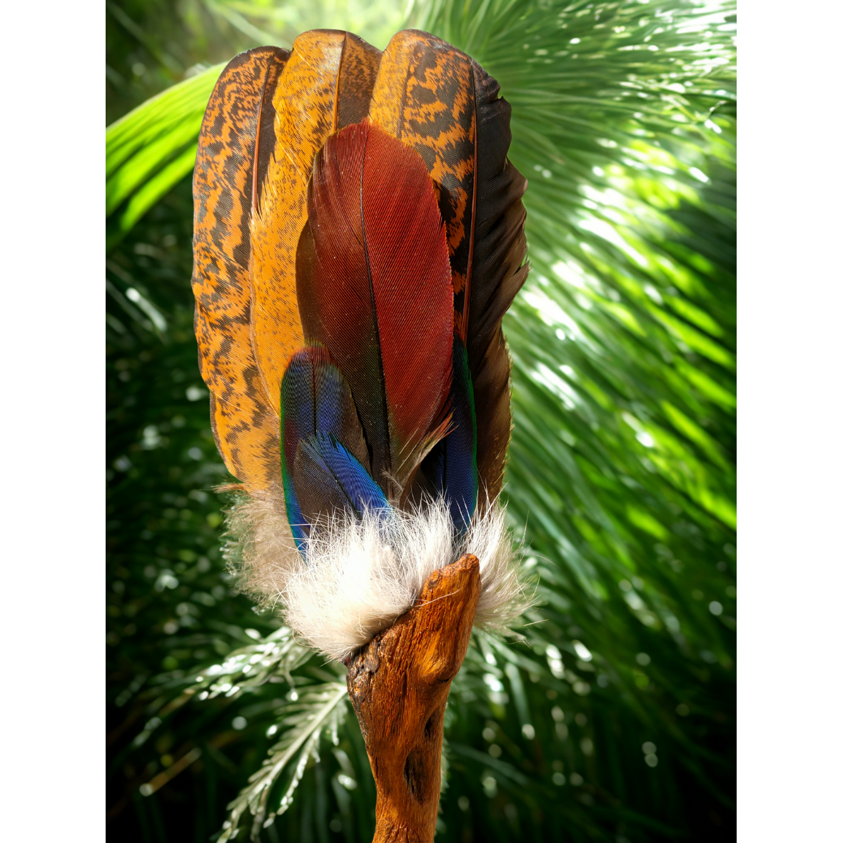 Guardian of smoke and Spirit. Garnet Smudge Fan