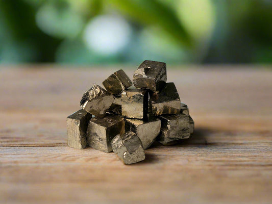 Natural Pyrite Cubes (Set of 3)