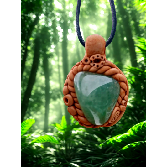 Green Aventurine fairy pendant