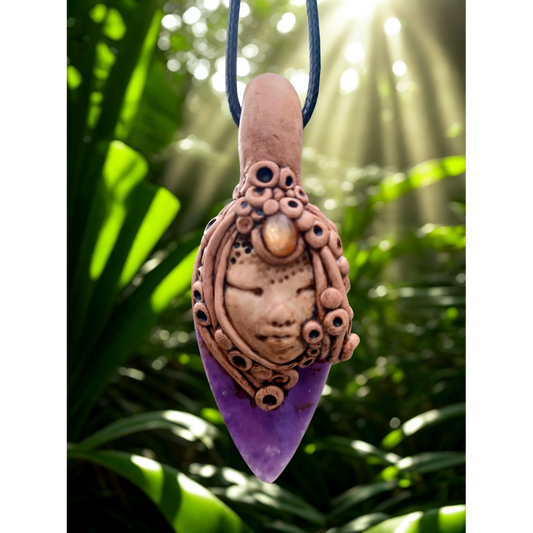 Violet Embrace Crystal Keeper pendant