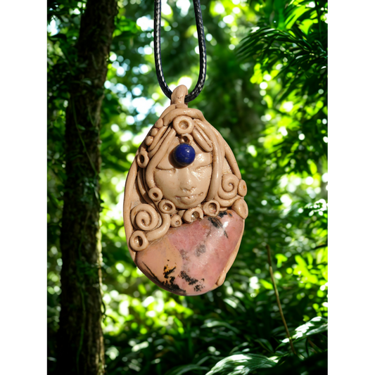 Rhodonite Crystal Keeper pendant