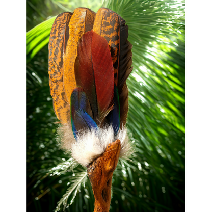 Guardian of smoke and Spirit. Garnet Smudge Fan